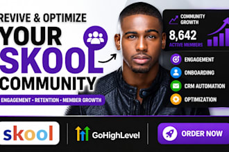 revive, optimize skool community for engagement, retention, and member growth