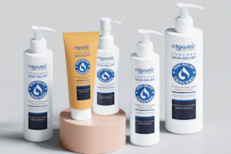 layout skin care label product packaging