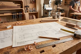 draw carpentry, furniture, DIY woodworking plans cut list