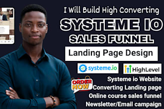 build systeme io, systeme io sales funnel, systeme io website landing page