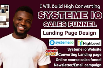 build systeme io, systeme io sales funnel, systeme io website landing page