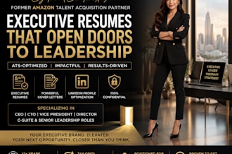 write executive resume, linkedin profile for ceo, director roles