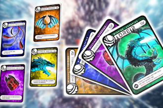 design trading card game, card frame design, tarot card box design card game art
