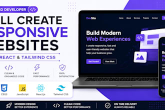 create responsive frontend landing page