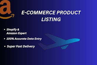 do e commerce product listing and shopify data entry