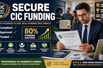 write cic business plans social enterprise funding applications