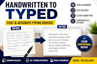 convert handwritten notes into typed notes