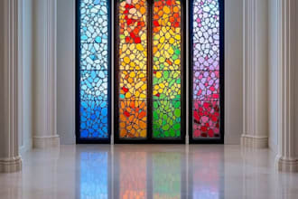 create breathtaking custom stained glass window  luxury stained glass panels