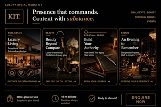 design a cohesive social media kit for your brand identity