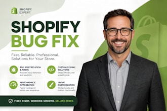 fix shopify bugs developer plus expert in SEO liquid coding theme customization