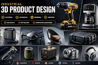 do 3d cad design industrial design machine design 3d printing prototype