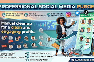 manually unfollow  your social media following list
