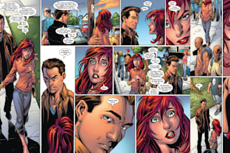 draw cinematic comic book pages and graphic novel art