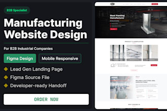 design a b2b manufacturing company website