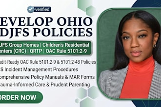write odjfs compliant licensing provider enrollment policies for ohio group home