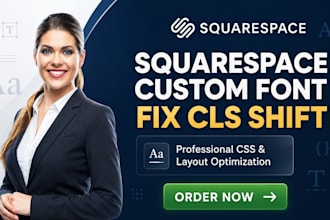 add squarespace custom font CSS and fix custom font cls layout shift