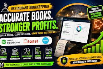 do quickbooks, toast, and xero bookkeeping for restaurants