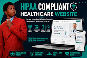 hipaa compliant website, healthcare website, medical website design, clinic site