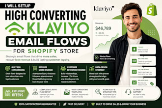 setup high converting klaviyo email flows for shopify store