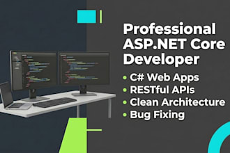 develop asp net core mvc web application and bug fixing