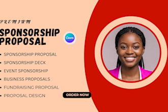 write and design a custom sponsorship proposal for events, ngos, and startups