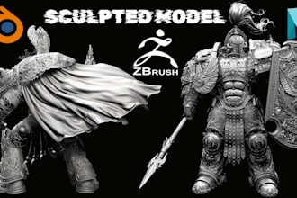 sculpt a highly detailed 3d character and miniature for 3d printing