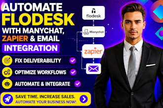 flodesk automation, manychat integration, zapier workflow, email integration