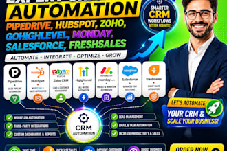 integrate hubspot, zoho CRM, salesforce, pipedrive, freshworks, gohighlevel CRM