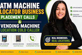 atm machine locator business placement call vending machine location cold caller