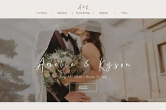 design squarespace calligraphy wedding website wedding invitation website