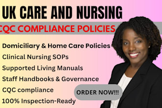 write UK agency and home health policies with cqc compliance and nursing sops