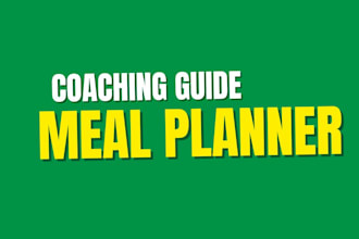 meal planner guide, wellness book, coaching manual