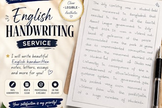 write anything in neat letters