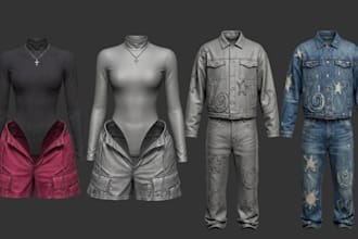 design 3d clothing for second life maitreya legacy and reborn bodies, sims fivem
