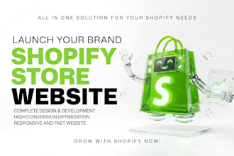 launch your shopify store website with branded design