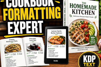 do cookbook formatting recipe book design KDP ebook