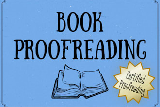 proofread your novel or manuscript