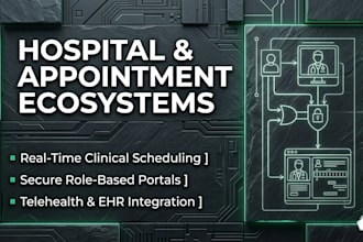 develop doctor appointment booking, telehealth, clinic software, patient portal
