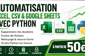 automate excel CSV and google sheets with expert python scripts