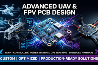 design fpv drone pcb, uav electronics, power systems, flight firmware