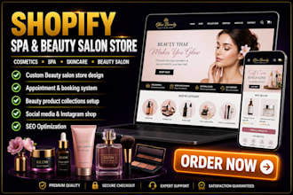build a shopify spa store, shopify beauty salon shopify skincare booking website