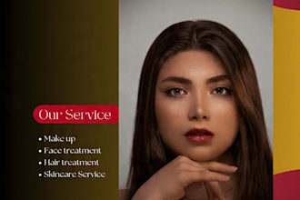 design makeup artist poster beauty salon flyer luxury