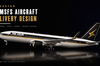 design custom msfs aircraft livery, airline repaint, and flight plane paint