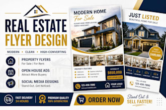 design stunning real estate flyer design