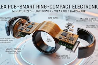 design flexible pcb, smart ring pcb and compact wearable electronics