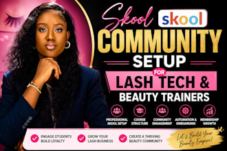 setup skool community for lash trainers online community beauty course creators