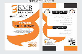 design adhesive cement bag packaging design