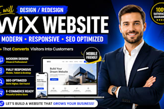 redesign wix website for modern mobile responsive and SEO design