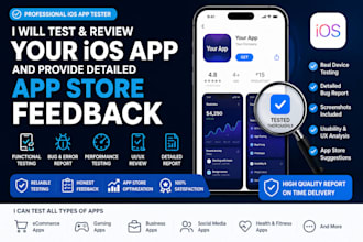 mobile app review ios app test app report on app store