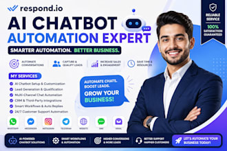 respond io ai chatbot automation setup for business